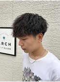 マッシュ×ツイストパーマ