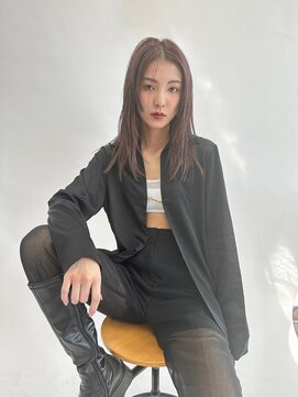 サロンドゥユウ(salon de yu) salon de yu/ 松原加奈A/Wレイヤー hairボルドーカラー天神大名