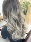 白髪ぼかしにも◎バレイヤージュカラー ビフォアー&アフター