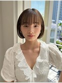 小顔効果100%コンパクトに収まるミニボブ