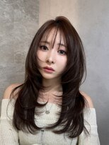 ミニウルフレイヤーカット顔周りカット前髪カット韓国ロング銀座
