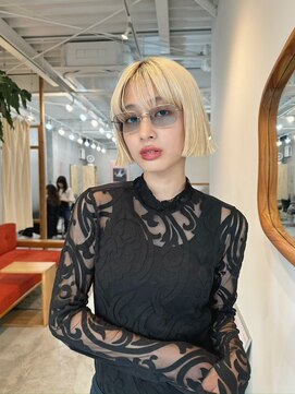 ヒュージ 表参道(huge) ブリーチ/ダブルカラー/ケアブリーチ/ボブ/髪質改善/20代30代