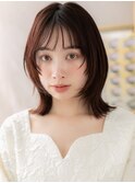 顔周りレイヤーカット韓国風小顔ウルフボブc7北浦和