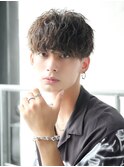 【無造作】ツイスト+波巻きパーマ