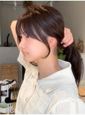 顔まわり後毛カット×ワンカールセミロングレイヤー