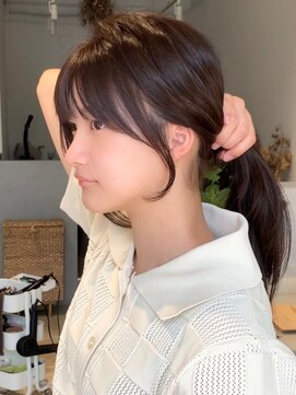 テテ(tete.) 顔まわり後毛カット×ワンカールセミロングレイヤー