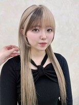 サンドレオ 新宿店(sand Leo)&nbsp;ミディアムレイヤーカット/髪質改善/韓国/前髪/新宿/ブリーチ