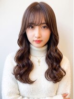 アンジュール(UNJOUR.)&nbsp;大人可愛い髪質改善ブラウン巻き髪/透明感艶髪
