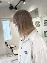 パーク(PAAQ)&nbsp;ダブルカラー＆ブリーチ/ヘイリーボブ/ホワイトベージュ