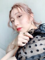 アイティー バイ アルバム 中野店(IT by ALBUM) お団子アレンジ_ラベンダーカラーくびれミディ_8375