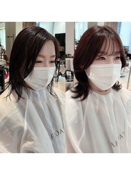 アフロート ギンザ(AFLOAT GINZA) AFLOAT GINZA【仲道 弘泰】韓国風顔周りカット【before→after】