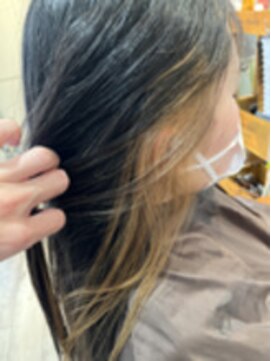 クシュ 所沢西口プロぺ通り(kusyu... ) ペールベージュセクションカラーグラデーションカラー外ハネボブ