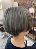 マッシュショート　オリーブグレージュ