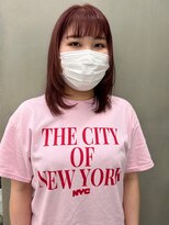 ジェノ(jjeno) 【jjeno】濃いめのピンク×レイヤーカット