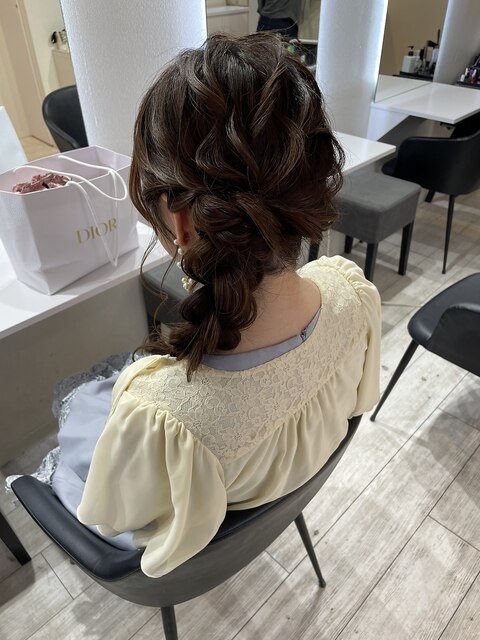 サイドアップhair