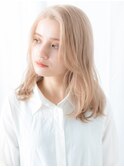 垢抜けハイトーンカラーかき上げリラクシーヘアd古河10代20代