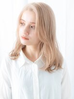 ドクターズ サロン ラブ(Dr's Salon LAB)&nbsp;垢抜けハイトーンカラーかき上げリラクシーヘアd古河10代20代