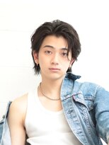 フリーラ 横浜(freera)&nbsp;センターパートウルフカットツイストスパイラルパーマゆるめ黒髪