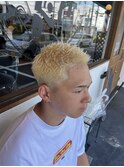 金髪フェード