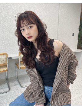 リリー(Lilley) くすみベージュ×姫カットレイヤー×韓国風巻き【ayana】