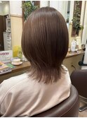 ウルフボブ アッシュベージュ 髪質改善トリートメント