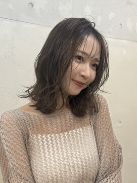 ファルベ(Farbe) くびれ アプリコットオレンジ 夏のヘアアレンジハイライトカラー