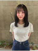 ブリーチなし透明感カラーオリーブカラーミディアムレイヤー