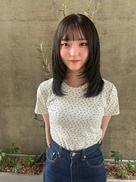 バイユアオウンフラワーズコロンカバ(buy your own flowers : kava) ブリーチなし透明感カラーオリーブカラーミディアムレイヤー