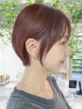 ミィ 浦和(mee) 透明感カラー ボブ 前髪 ショート カラー ブリーチ&ダブルカラー