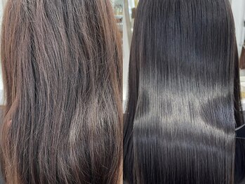 ユイマァル 岡山店(YUIMARL)の写真/癖を押さえてあなた史上最高の美髪に◎《髪質改善ストレート》でダメージレスな仕上がりへ♪