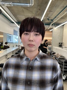 テンション(tension) 大人ショートマッシュワインレッド札幌駅大通駅バスセンター駅