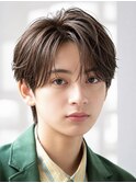 ハイトーンカラーフェザーパーマニュアンスパーマセンターパート