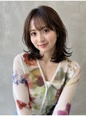 くびれミディアム×顔まわりレイヤー
