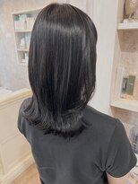 キャアリー(Caary)&nbsp;福山美容室caary切りっぱなし顔周りレイヤー韓国風20代30代40代