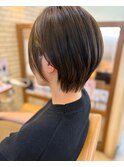 髪質改善カラー＊ショートボブ7.4ナチュラルショート
