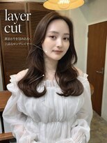 アプリ 大宮西口(appri) 韓国風ダークブラウン×顔まわりロングレイヤー/大宮