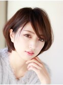 ひし形シルエット×小顔ショート