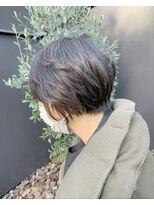 シャインヘア モカ 新宿(Shine hair mocha) [新宿]ダークアッシュ_ミニウルフテラコッタくすみブルー＠20代