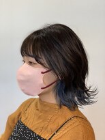 メル(Mel) ☆インナーカラー☆ブルージュ☆外ハネ☆前髪☆ダークアッシュ
