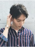刈り上げセンターパートアップバング(原宿、表参道)