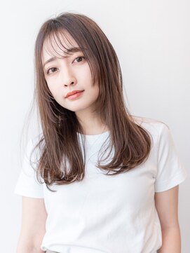 ハバナ 渋谷(HAVANA) 20代30代大人可愛い斜めバンググレージュカラー/レイヤーカット