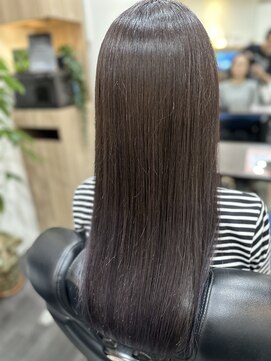 エニィ 池袋西口(Any) 黒髪/グレーベージュ/レイヤーロング/前髪パーマ/池袋