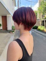 セイドット リー(Say. Ree) Say.reeレッドブラウンブリーチなしダブルカラーチェリーレッド