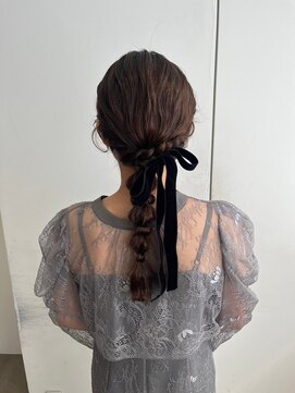 エミィ(emme) 【emme×笹川 】編み下ろし/リボンアレンジ