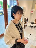 mini bob × navy blue color