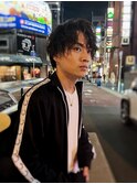梅田・ツイストスパイラルパーマ・ツーブロック・センターパート