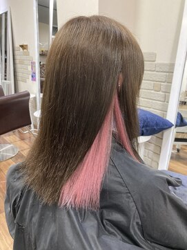 プルエクステでインナーカラー