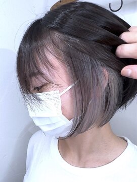 ブレイズヘアー(BLAZEhair) 【職場対策カラー】イヤリングホワイト×ブリーチ２回