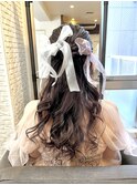 ハーフアップヘアアレンジ♪