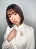 オリーブグレージュ切りっぱなしボブディp1志木20代30代40代